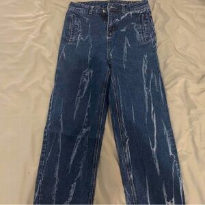 Bleached Style Baggy Jeans